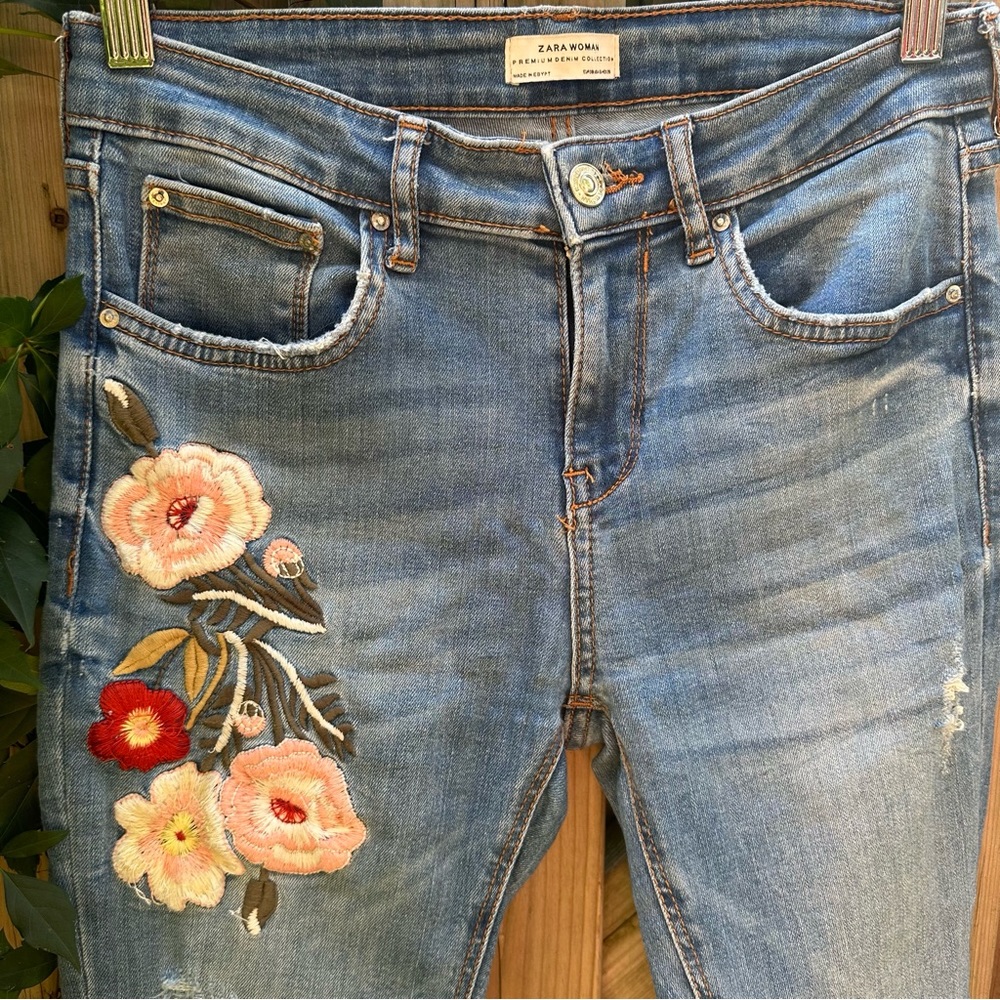Embroided Zara Jeans